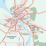 Карта автодорог города Новосибирск