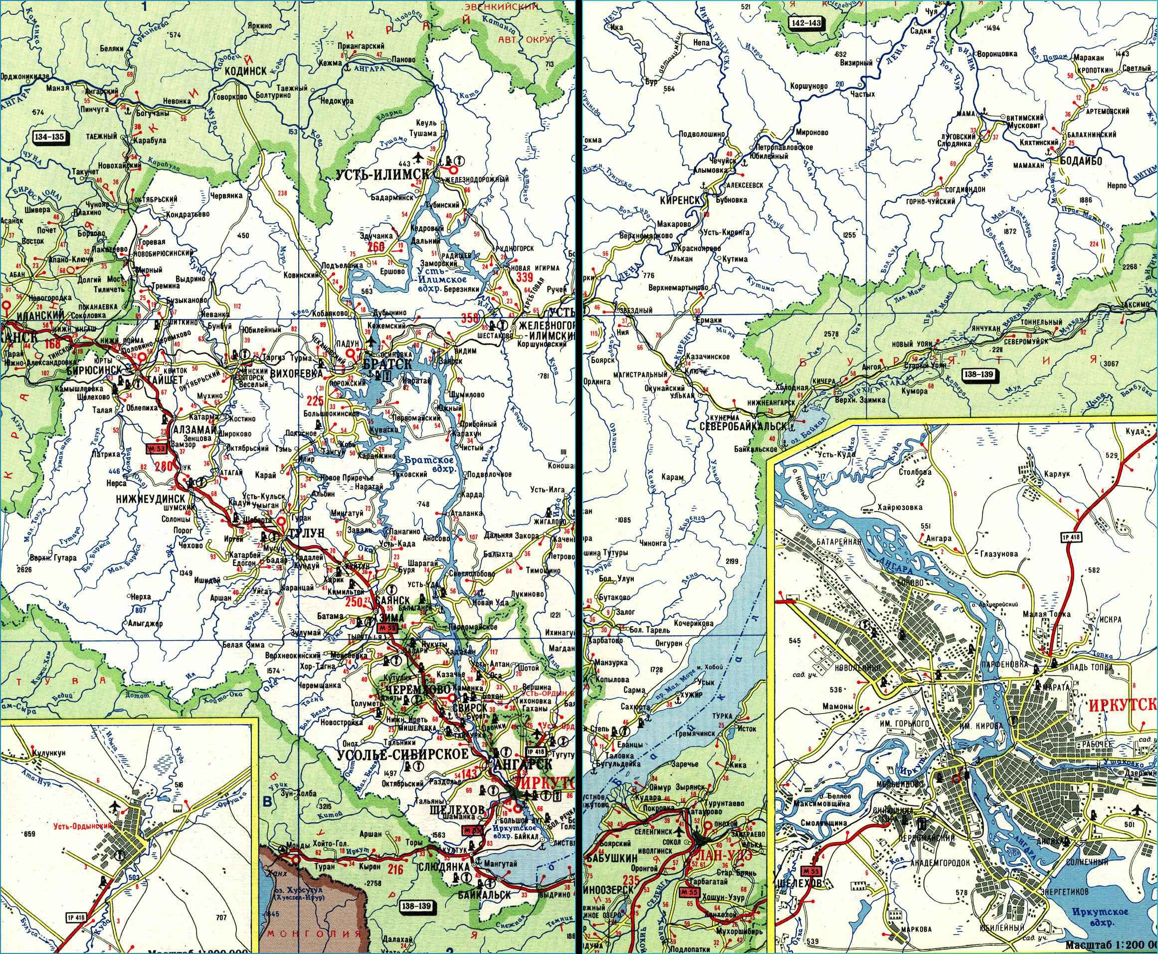 Карта спутника иркутской области