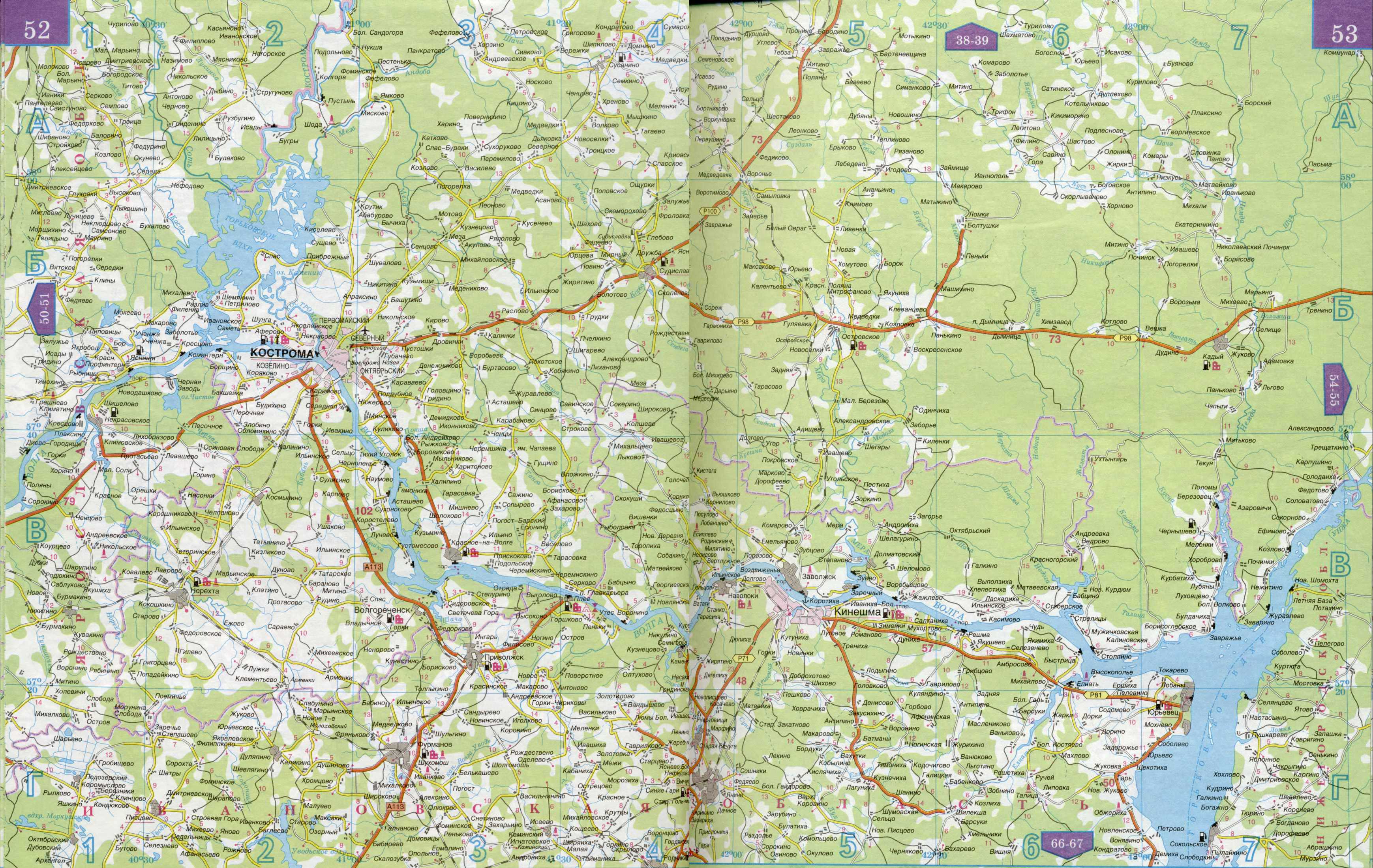 Топографическая карта высот ярославской области